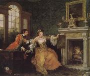 William Hogarth Mrs final bet oil painting